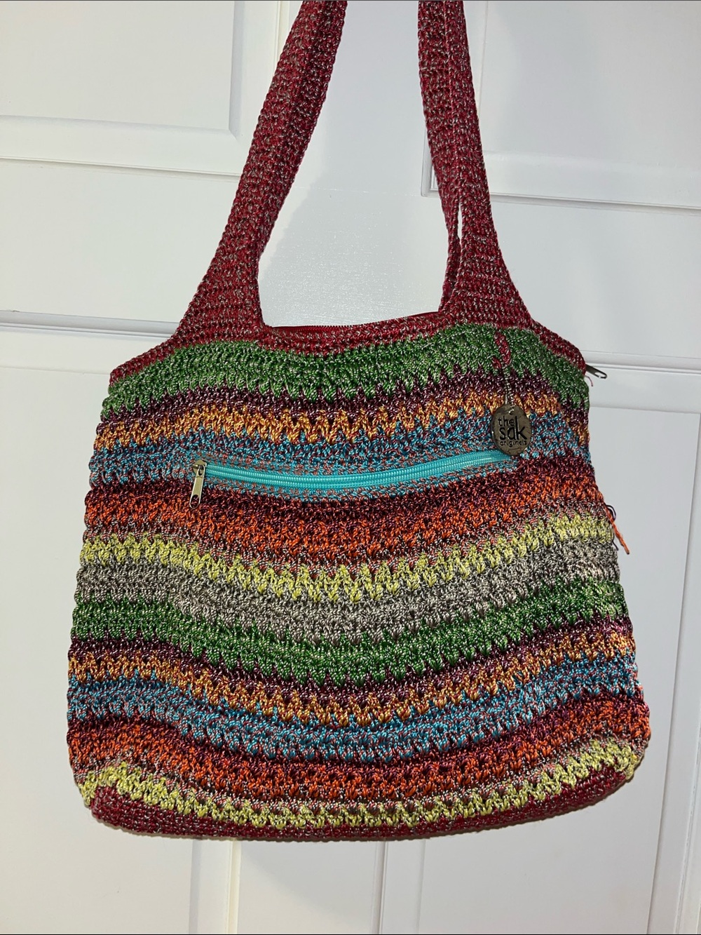 The Sak Handwoven Multicolor Crochet Hobo Bag - Picture 4 of 8